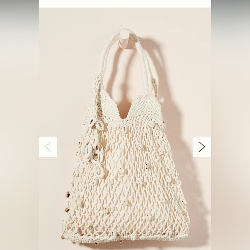 Cleobella Cream Crochet Tote Bag
